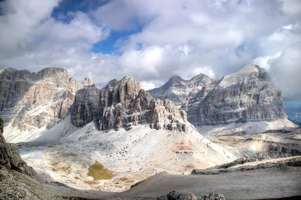 Pohled Horskou Skupinu Tofane Dolomites Unesco World Heritage Site Itálii — Stock fotografie