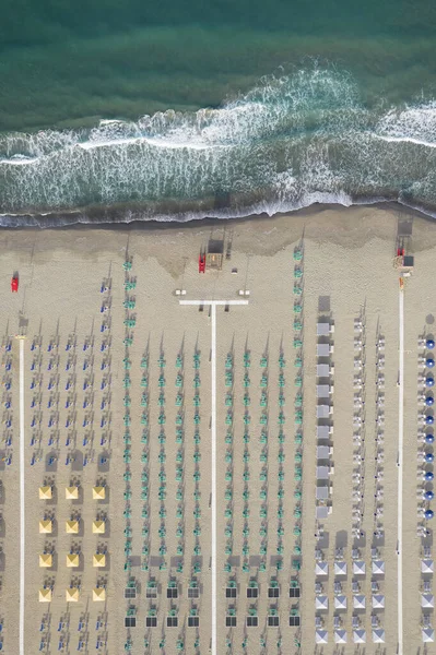 Вид Повітря Пляж Яреджо Тоскана Знятий Рано Вранці — стокове фото