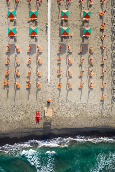 Вид Повітря Пляж Яреджо Тоскана Знятий Рано Вранці — стокове фото