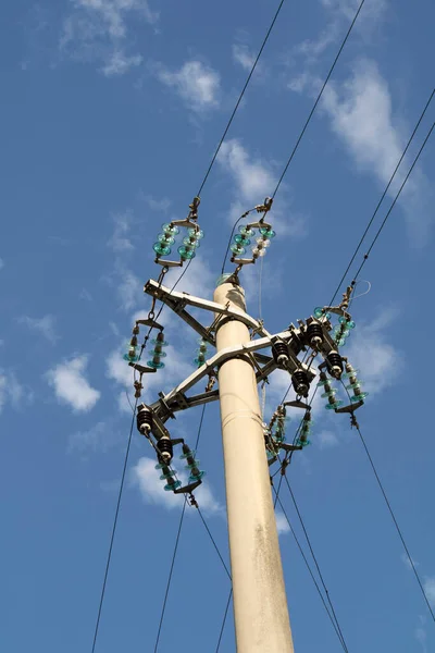 Фотодокументация Столбов Распределения Электроэнергии Гражданского Использования — стоковое фото