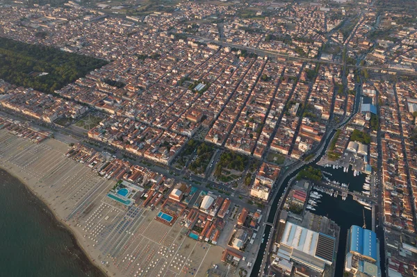 Zdjęcia Lotnicze Miasta Viareggio Toskania Włochy — Zdjęcie stockowe