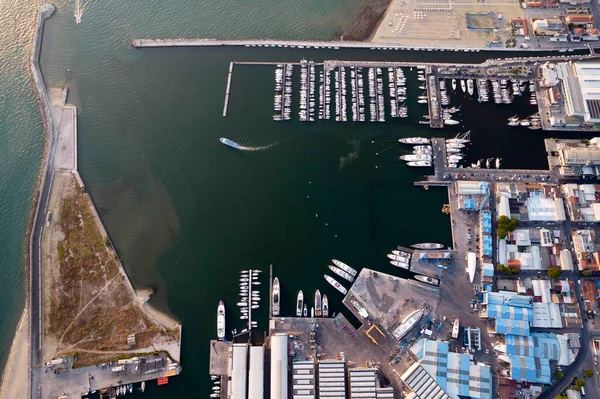 Aerial Documentation Touristic Port Viareggio Tuscany Italy — Foto de Stock