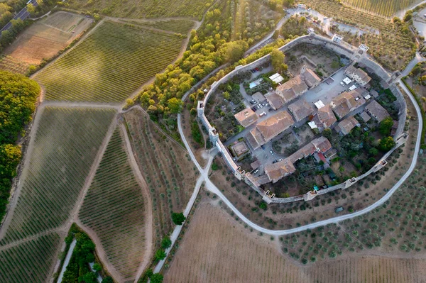 Aerial Photographic Documentation Village Monteriggiori Tuscany Italy — Stock Photo, Image