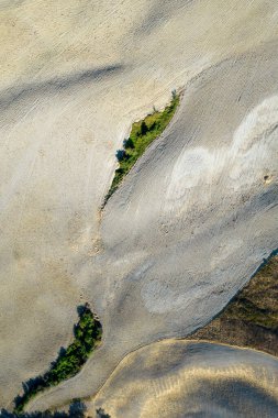 Aerial photographic documentation of the shape of agricultural land in late summer 