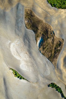 Aerial photographic documentation of the shape of agricultural land in late summer 