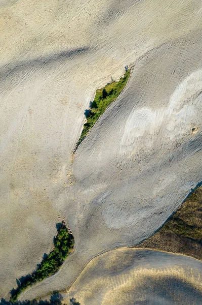 Aerial Photographic Documentation Shape Agricultural Land Late Summer — 스톡 사진