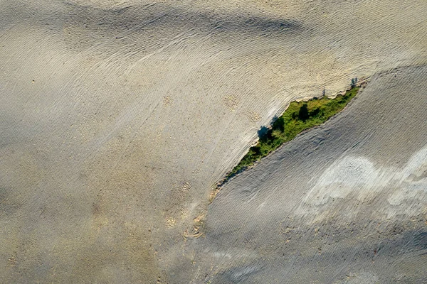 Aerial Photographic Documentation Shape Agricultural Land Late Summer — Foto de Stock