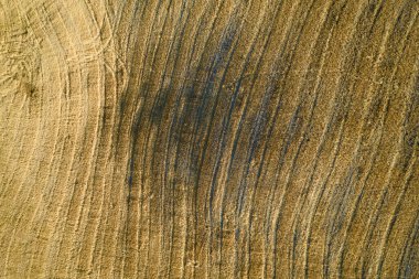 Aerial photographic documentation of the shape of agricultural land in late summer in Tuscany Italy 