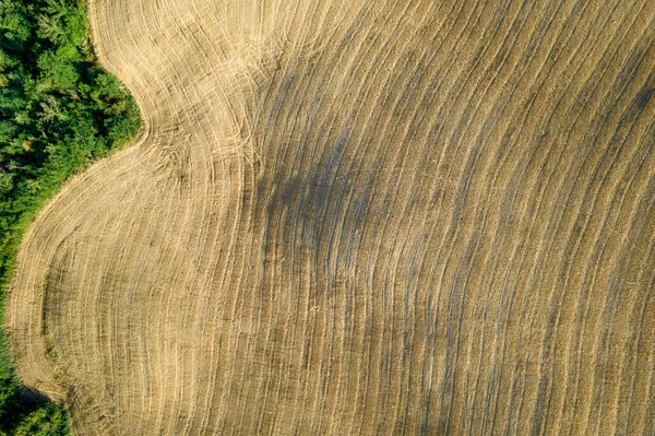 Аэрофотодокументация Формы Сельскохозяйственных Угодий Конце Лета Тоскане Италия — стоковое фото