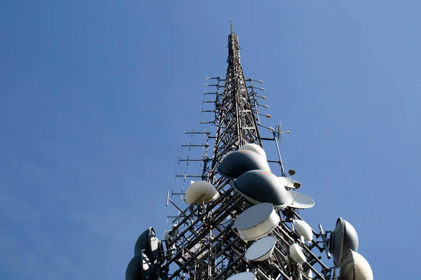 Photographic Documentation Large Antennas Telecommunication Television — Stockfoto