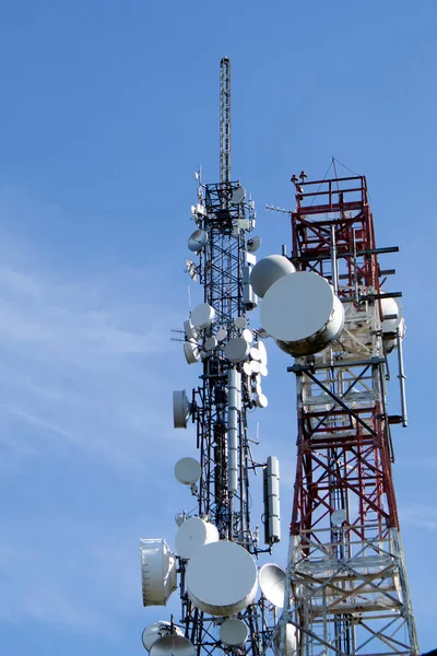Photographic Documentation Large Antennas Telecommunication Television — Zdjęcie stockowe