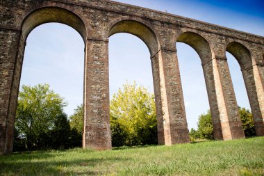 Photographic documentation of a section of the ancient aqueduct in the province of Lucca Tuscany Italy 