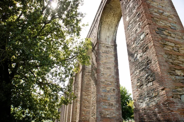 Photographic Documentation Section Ancient Aqueduct Province Lucca Tuscany Italy — Φωτογραφία Αρχείου