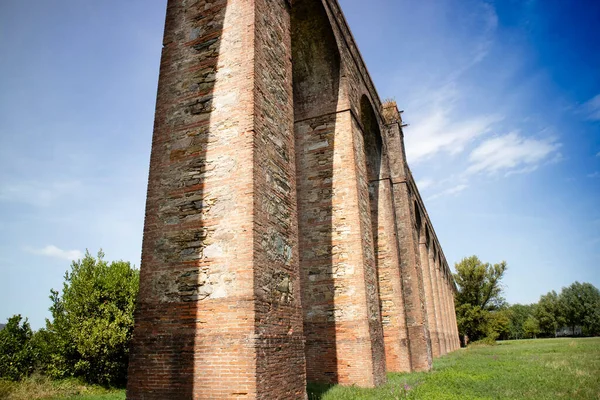 Photographic Documentation Section Ancient Aqueduct Province Lucca Tuscany Italy — Stockfoto