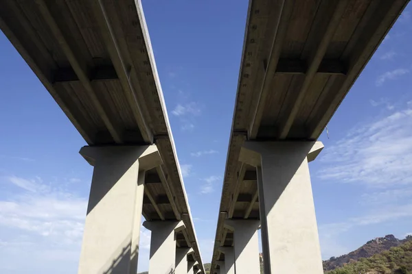 Photographic Documentation Stretch Motorway Reinforced Concrete Pylons — Stock Photo, Image