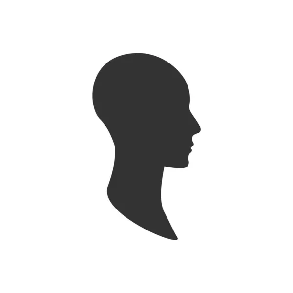 Gender Neutral Profile Avatar Side View Anonymous Person Face — Stock Vector