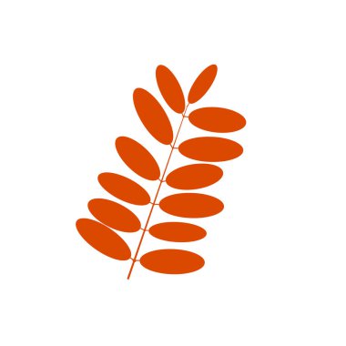 Düz yaprak silueti. Doldurulmuş yaprak kabartması