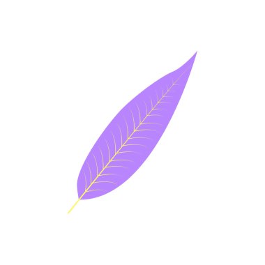 Düz yaprak silueti. Doldurulmuş yaprak kabartması.