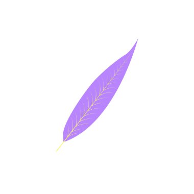 Düz yaprak silueti. Doldurulmuş yaprak kabartması.