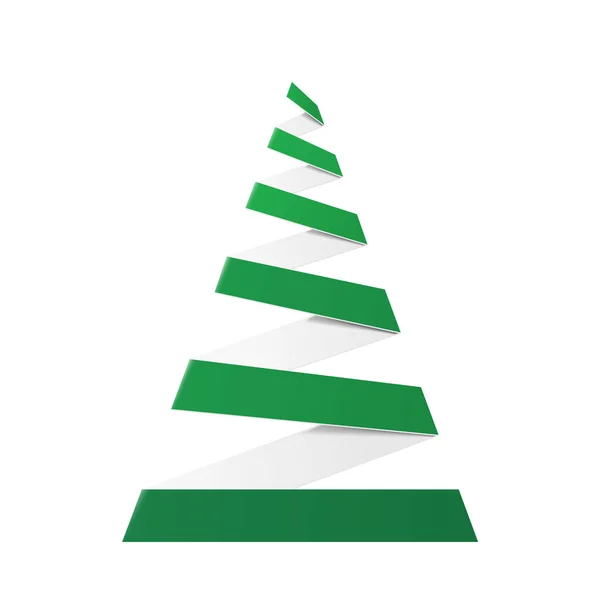 Abstraktes Geometrisches Origami Ornament Für Weihnachtsbaum Aus Papier — Stockvektor