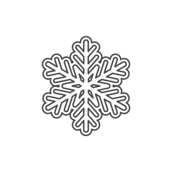 Snowflake Silhouette Icon Snow Flake Stencil Blueprint — 图库矢量图片