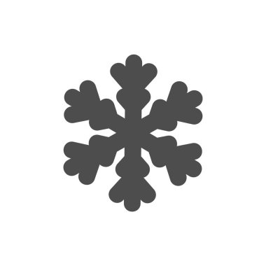 Kar tanesi silueti simgesi. Kar tanesi şablon planı