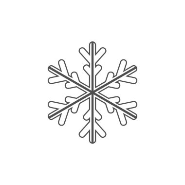 Kar tanesi silueti simgesi. Kar tanesi şablon planı