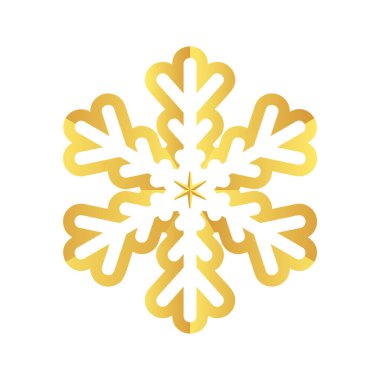 Altın kar tanesi. Altın folyodan yapılmış kar tanesinin simgesi.