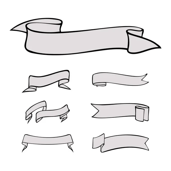 Ленты и баннеры — стоковый вектор