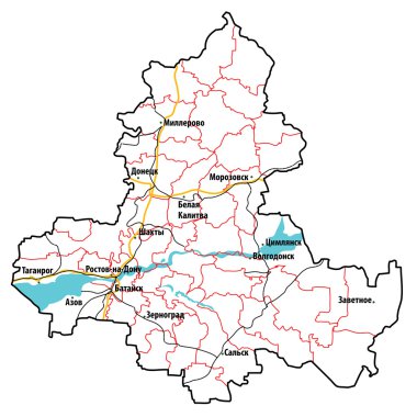 Map of rostov-on-don area