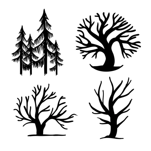 Zbiór drzew — Wektor stockowy