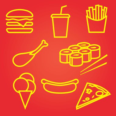 fastfood Icons set