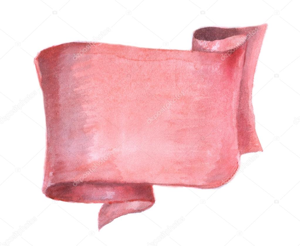 watercolor red banner