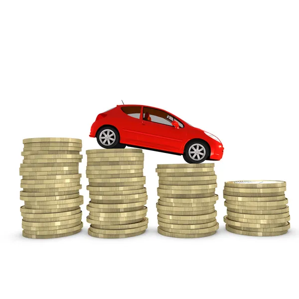 Reducing cost of purchasing and maintaining a car — Stock Photo, Image