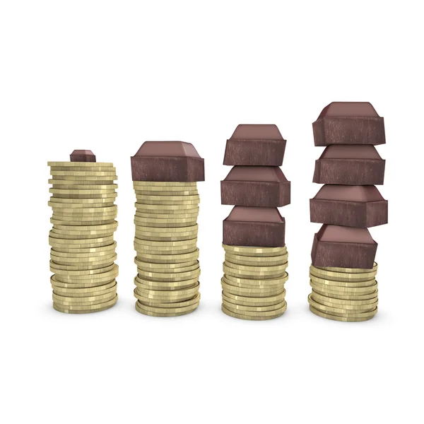 产能过剩的可可压低巧克力的价格 — 图库照片