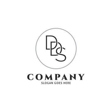 İlk Harf DDS Simge Vektör Logo Şablonu Çizim Tasarımı