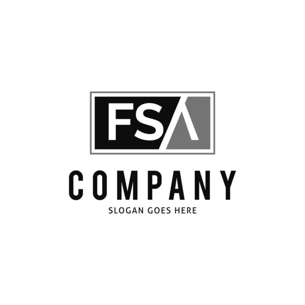 Первоначальное Письмо Иконка Fsa Векторный Логотип Дизайн Иллюстрации Шаблона Лицензионные Стоковые Иллюстрации