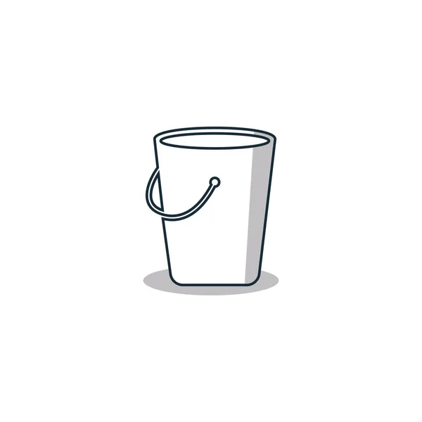 Cubo Agua Icono Diseño Plantilla Elementos — Vector de stock