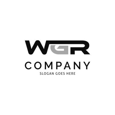 İlk Harf WGR Simge Vektör Logo Şablonu Çizim Tasarımı