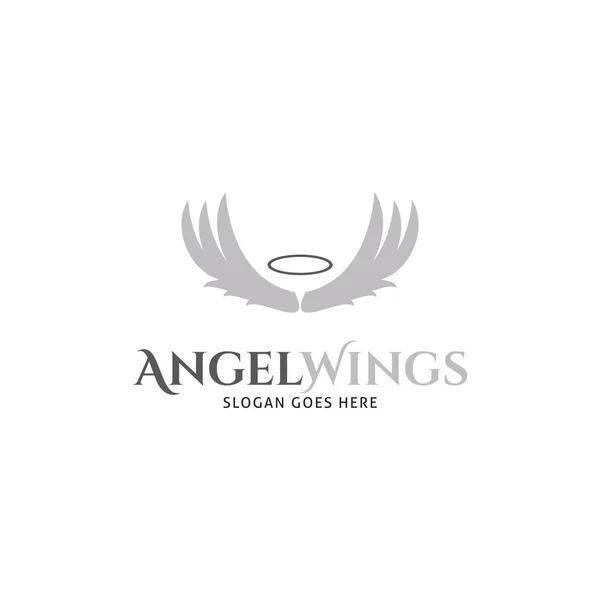 Angel Wings Icon Vector Logo Template Illustration Design — стоковый вектор