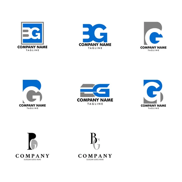 Ensemble Conception Initiale Modèle Logo Lettre — Image vectorielle
