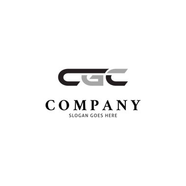 İlk Harf CGC Simge Vektör Logo Şablonu Çizim Tasarımı