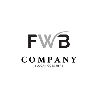 İlk Harf FWB Simge Vektör Logo Çizim Tasarımı