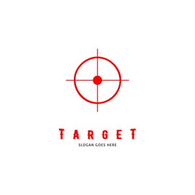 Hedef logo simgesi vektör şablonu tasarımı