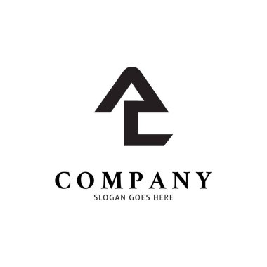 İlk Harf AL Simge Vektör Logo Şablonu Çizim Tasarımı