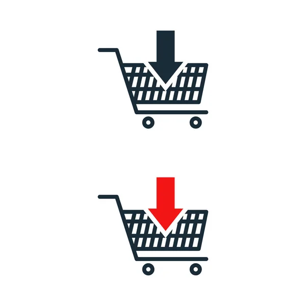 Download Cart Trolley Icon Design Template Elements — ストックベクタ