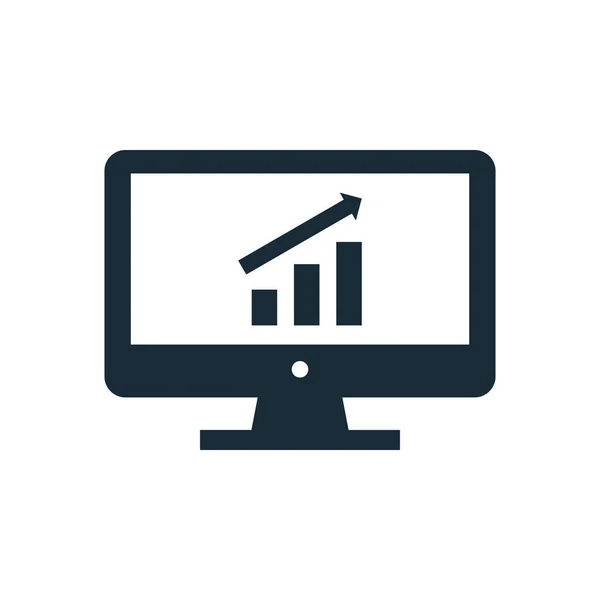 Monitor Lcd Led Finance Diagram Icon Design Template Elements — Vector de stock