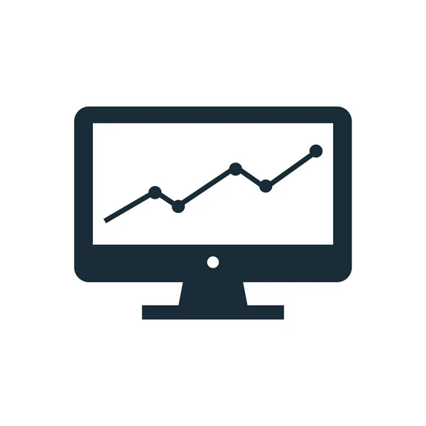 Monitor Lcd Led Market Analytic Icon Design Template Elements — Stock vektor