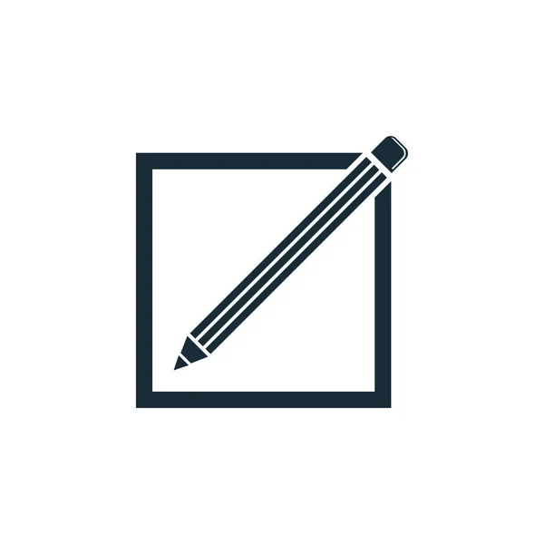 Pencil Square Icon Design Template Elements — 스톡 벡터