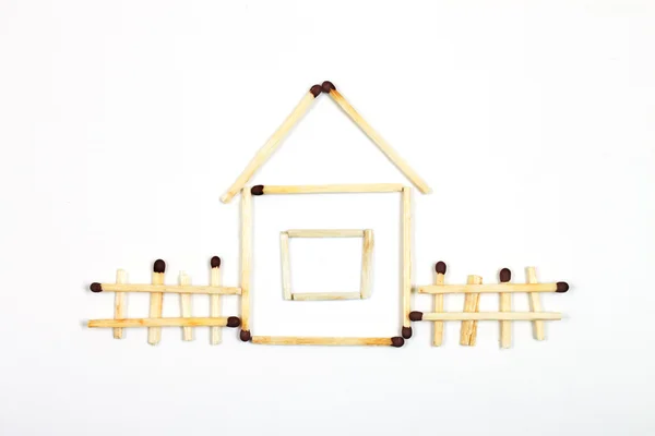 House made of matches — Stock Photo, Image